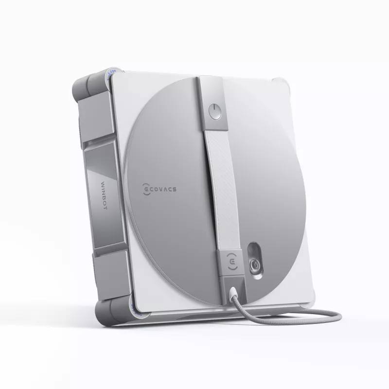 Logu tīrīšanas robots Ecovacs WINBOT W3 OMNI, akumulators 4500 mAh, 270×270×76 mm, sudraba/balts