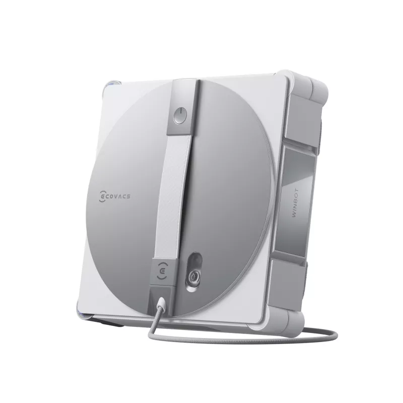 Logu tīrīšanas robots Ecovacs WINBOT W3 OMNI, akumulators 4500 mAh, 270×270×76 mm, sudraba/balts