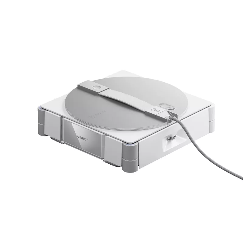 Logu tīrīšanas robots Ecovacs WINBOT W3 OMNI, akumulators 4500 mAh, 270×270×76 mm, sudraba/balts