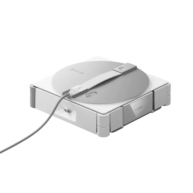 Logu tīrīšanas robots Ecovacs WINBOT W3 OMNI, akumulators 4500 mAh, 270×270×76 mm, sudraba/balts
