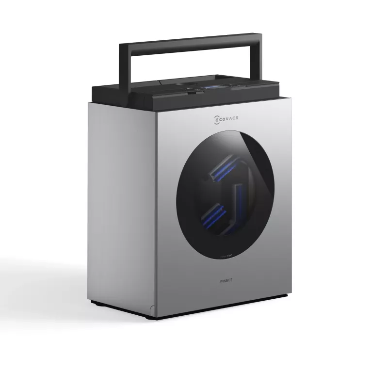 Logu tīrīšanas robots Ecovacs WINBOT W3 OMNI, akumulators 4500 mAh, 270×270×76 mm, sudraba/balts