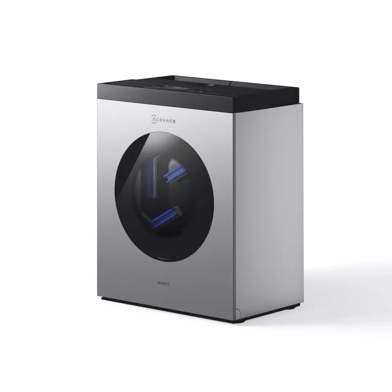 Logu tīrīšanas robots Ecovacs WINBOT W3 OMNI, akumulators 4500 mAh, 270×270×76 mm, sudraba/balts