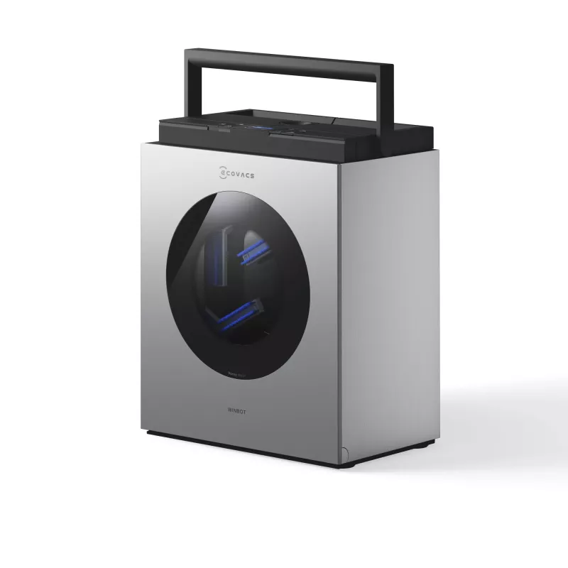 Logu tīrīšanas robots Ecovacs WINBOT W3 OMNI, akumulators 4500 mAh, 270×270×76 mm, sudraba/balts