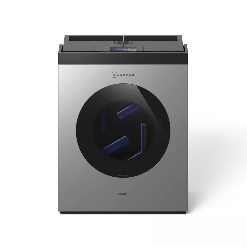 Logu tīrīšanas robots Ecovacs WINBOT W3 OMNI, akumulators 4500 mAh, 270×270×76 mm, sudraba/balts