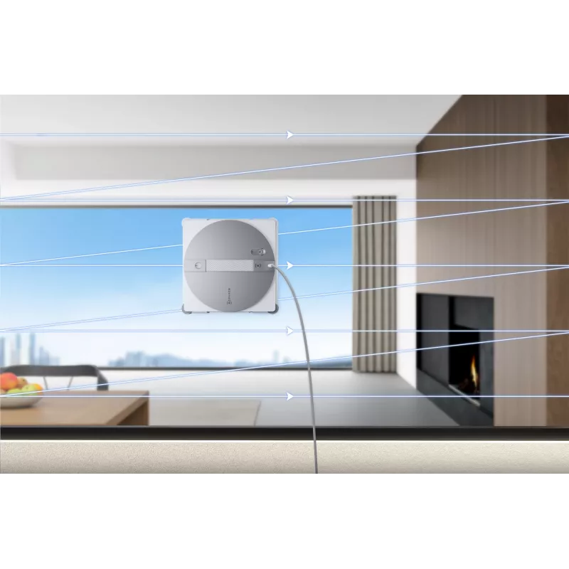 Logu tīrīšanas robots Ecovacs WINBOT W3 OMNI, akumulators 4500 mAh, 270×270×76 mm, sudraba/balts