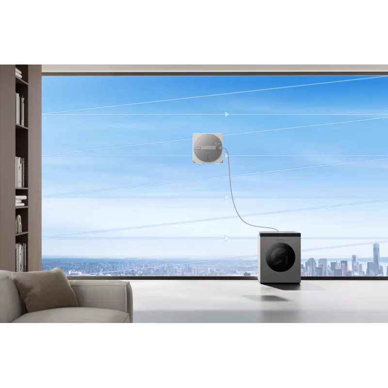 Logu tīrīšanas robots Ecovacs WINBOT W3 OMNI, akumulators 4500 mAh, 270×270×76 mm, sudraba/balts