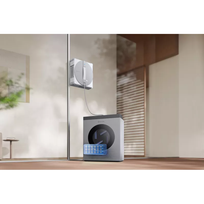 Logu tīrīšanas robots Ecovacs WINBOT W3 OMNI, akumulators 4500 mAh, 270×270×76 mm, sudraba/balts