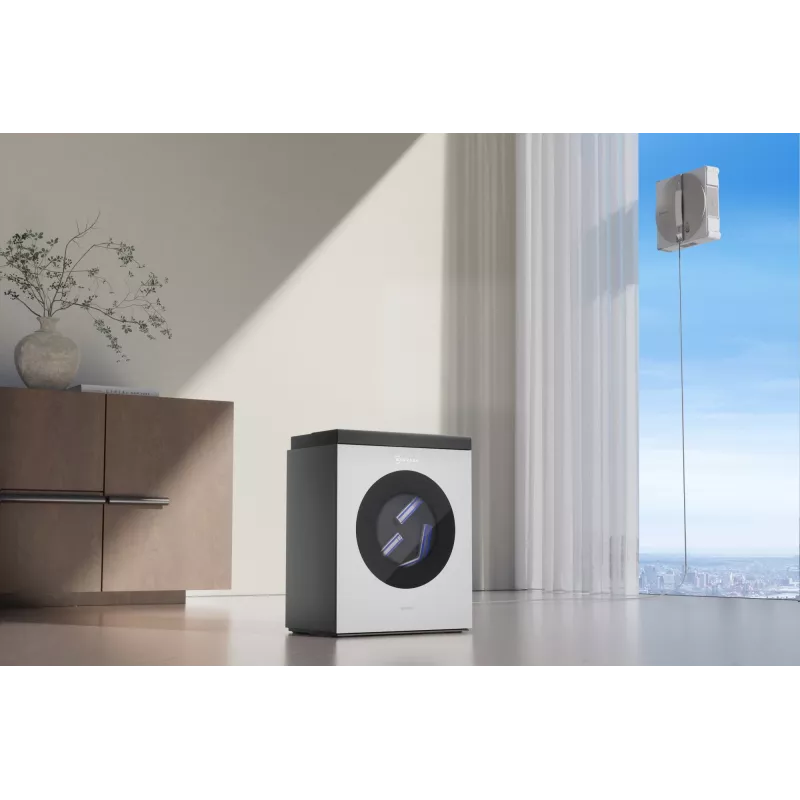 Logu tīrīšanas robots Ecovacs WINBOT W3 OMNI, akumulators 4500 mAh, 270×270×76 mm, sudraba/balts