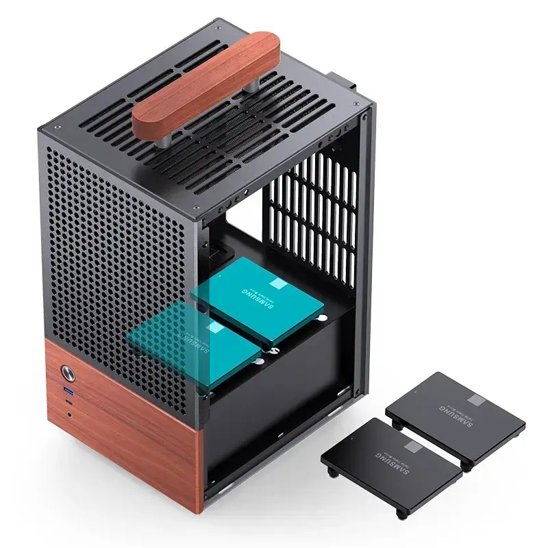PC Case Jonsbo T6, Mini-Tower, Mini-ITX, Melns