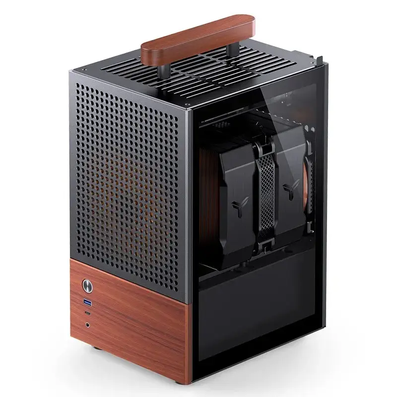 PC Case Jonsbo T6, Mini-Tower, Mini-ITX, Melns
