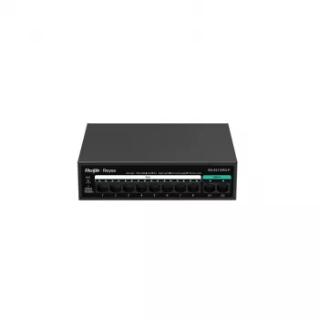RUIJIE nepārvaldīts PoE slēdzis RG-ES110FG-P — 10 portu Gigabit (10/100/1000) ar 1 SFP, 120W, 20 Gbps komutācija