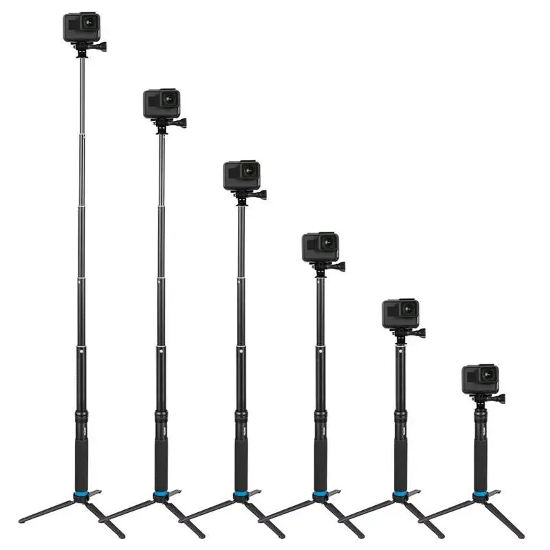Pašfoto statīva tripods Telesin GP-MNP-090-S regulējams augstums viegls