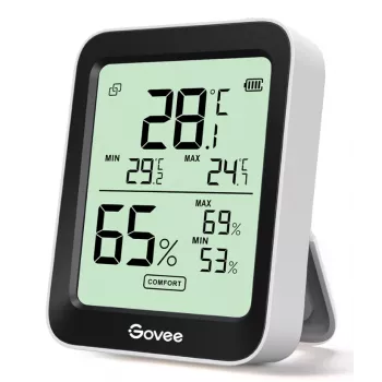 Govee H5075 iekštelpu temperatūras un mitruma sensors, brīvi novietojams, bezvadu