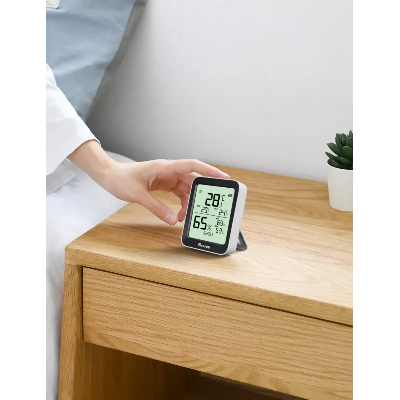 Govee H5075 iekštelpu temperatūras un mitruma sensors, brīvi novietojams, bezvadu