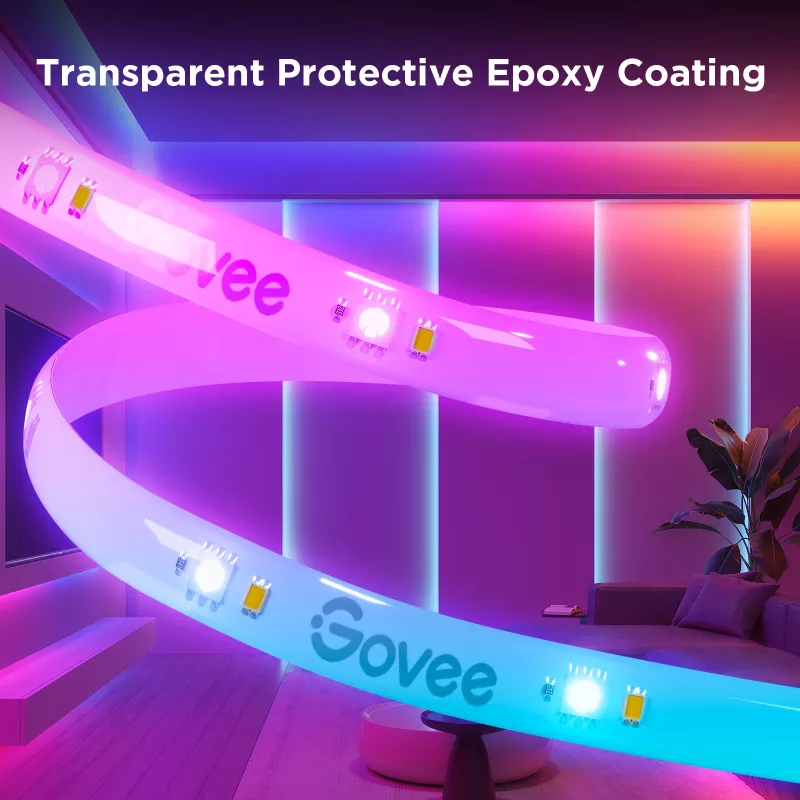 Govee H612FCD1 RGB LED lentes gaisma, 3 metri