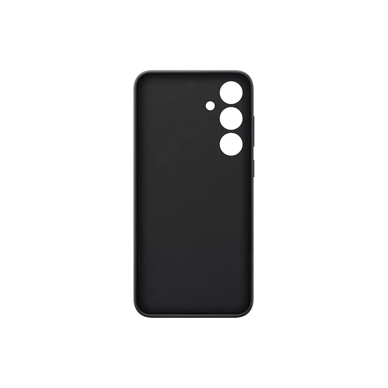 Samsung Galaxy S24+ Vegāniskās ādas maciņš melns vienkrāsains 6,7 collu
