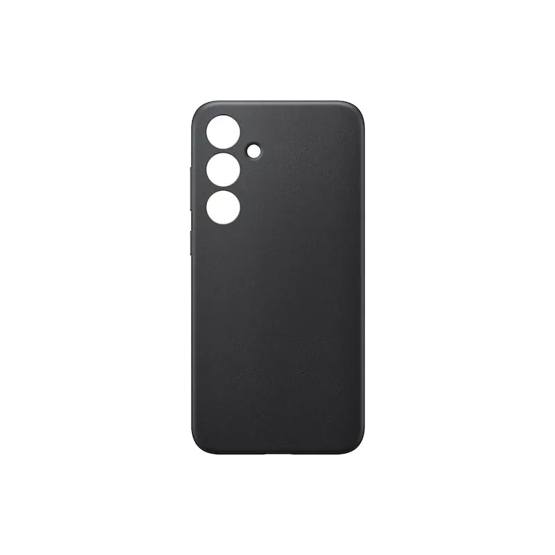 Samsung Galaxy S24+ Vegāniskās ādas maciņš melns vienkrāsains 6,7 collu