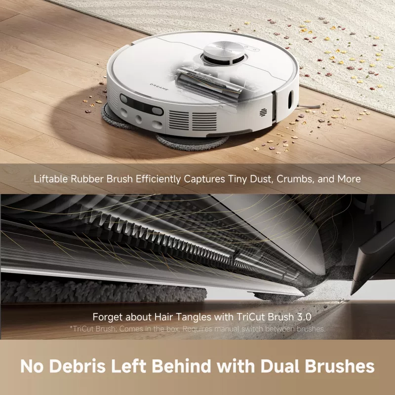 Dreame L40 Ultra AE balta, Combi, balta, Round, Dust bag, 3 wheel(s), 0.3 L