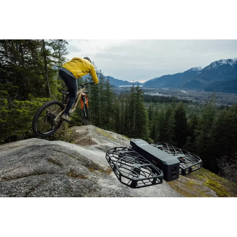Mini-drons HOVERAir X1 Pro — 4 rotori, 12 MP kamera, 4K video, 1000 m diapazons, 1920 mAh baterija, 32 GB iekšējā atmiņa, melns