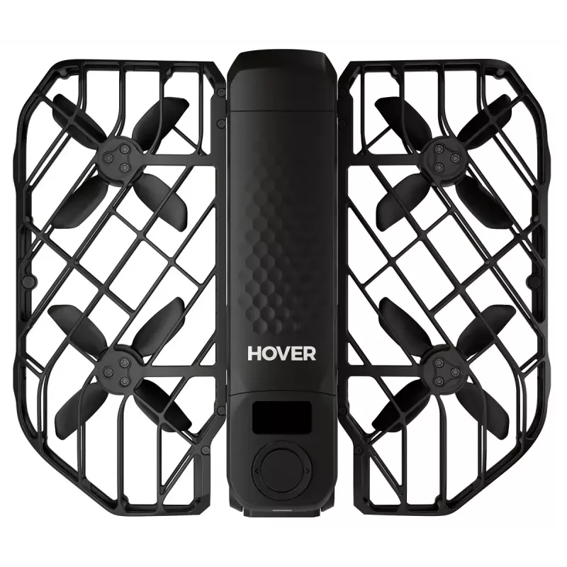 Mini-drons HOVERAir X1 Pro — 4 rotori, 12 MP kamera, 4K video, 1000 m diapazons, 1920 mAh baterija, 32 GB iekšējā atmiņa, melns