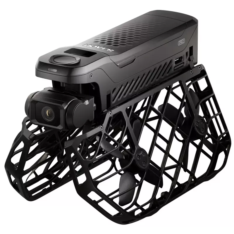 Mini-drons HOVERAir X1 Pro — 4 rotori, 12 MP kamera, 4K video, 1000 m diapazons, 1920 mAh baterija, 32 GB iekšējā atmiņa, melns