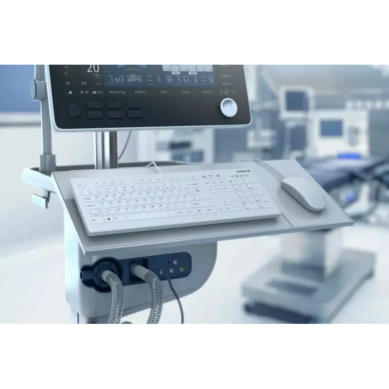 Vadu pilnizmēra klaviatūra active key CHERRY AK-C8112 Medical USB QWERTZ 105 taustiņi balta 1,8 m