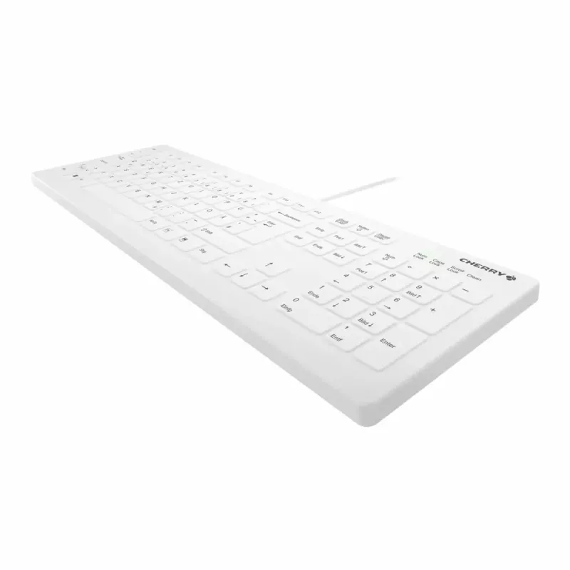 Vadu pilnizmēra klaviatūra active key CHERRY AK-C8112 Medical USB QWERTZ 105 taustiņi balta 1,8 m
