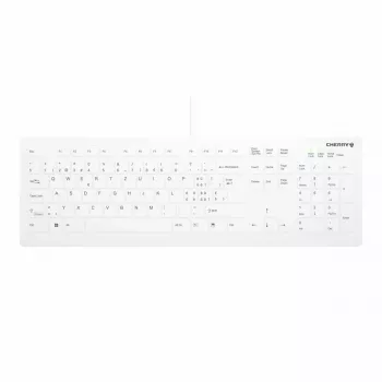 Vadu pilnizmēra klaviatūra active key CHERRY AK-C8112 Medical USB QWERTZ 105 taustiņi balta 1,8 m