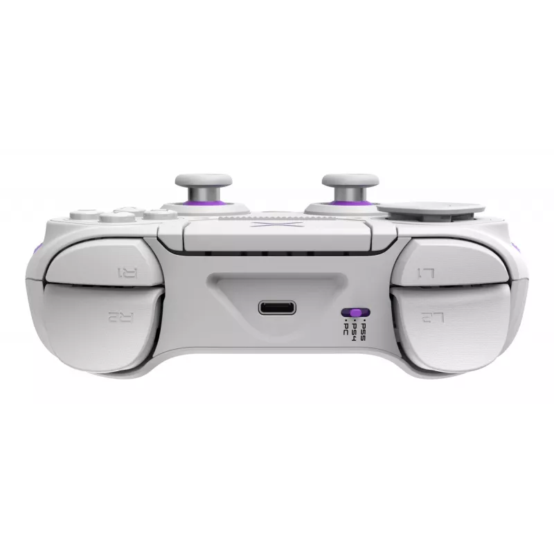 Spēļu kontrolieris VICTRIX 052-002-WH ar vadu un bezvadu savienojumu RF/USB, USB-C, 2000 mAh, PC/PS4/PS5, violets/baltums