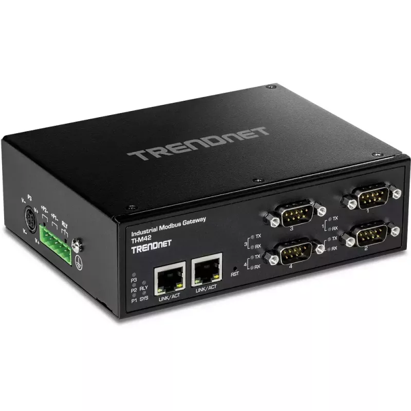 Tīkla vārteja/kontrolieris Trendnet TI-M42 10/100 Mbit/s Melns IP30