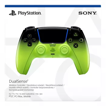 Gamepad Sony DualSense PlayStation 5 — Bluetooth/USB, Melns/Zaļš, Analogs/Digitāls, USB-C