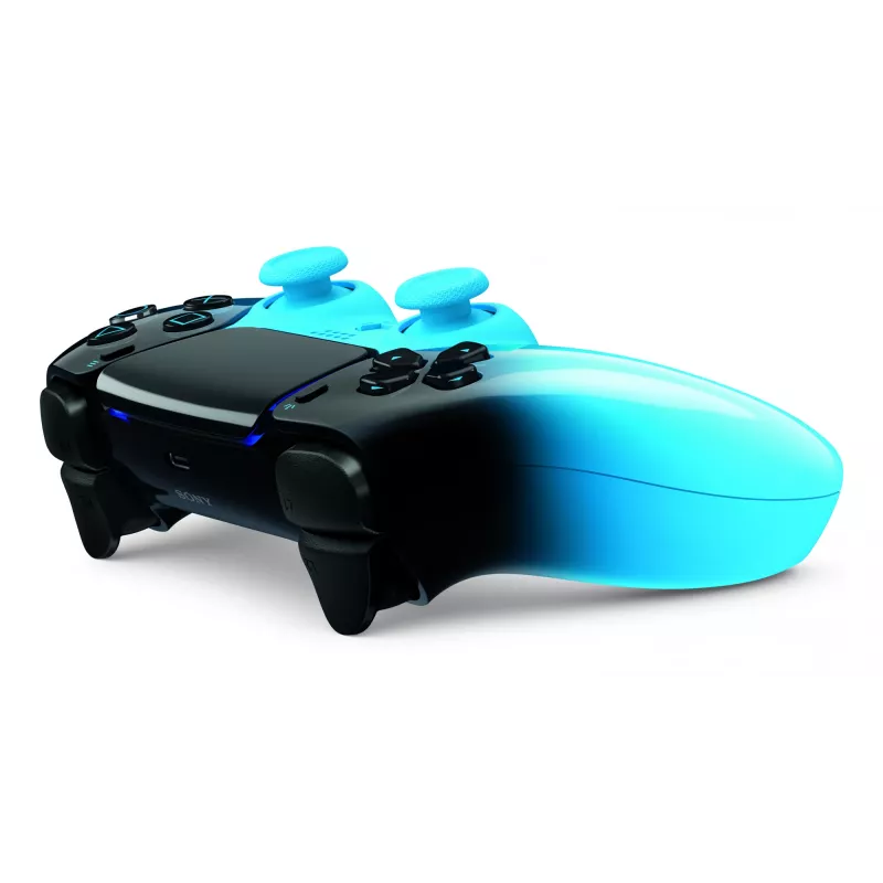 Gamepad Sony DualSense priekš PlayStation 5, Bluetooth/USB, Melns/Zils, USB-C, darbināms ar baterijām