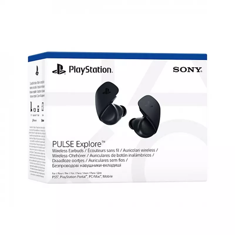 Sony Pulse Explore austiņas bezvadu ievietojamās spēļu Bluetooth melnas