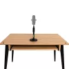 Galda mikrofona statīvs Shure SH-DESKTOP1, apaļa metāla pamatne, 3/8 collu vītne, augstums 26,7–40,6 cm, melns