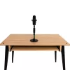 Galda mikrofona statīvs Shure SH-DESKTOP1, apaļa metāla pamatne, 3/8 collu vītne, augstums 26,7–40,6 cm, melns