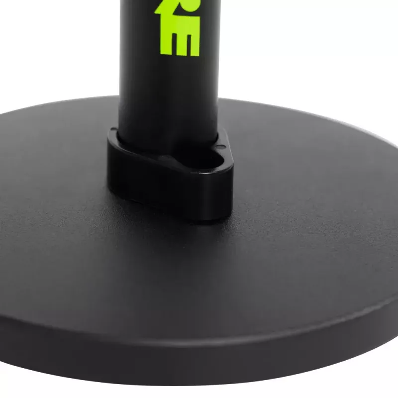 Galda mikrofona statīvs Shure SH-DESKTOP1, apaļa metāla pamatne, 3/8 collu vītne, augstums 26,7–40,6 cm, melns