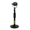 Galda mikrofona statīvs Shure SH-DESKTOP1, apaļa metāla pamatne, 3/8 collu vītne, augstums 26,7–40,6 cm, melns