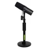 Galda mikrofona statīvs Shure SH-DESKTOP1, apaļa metāla pamatne, 3/8 collu vītne, augstums 26,7–40,6 cm, melns