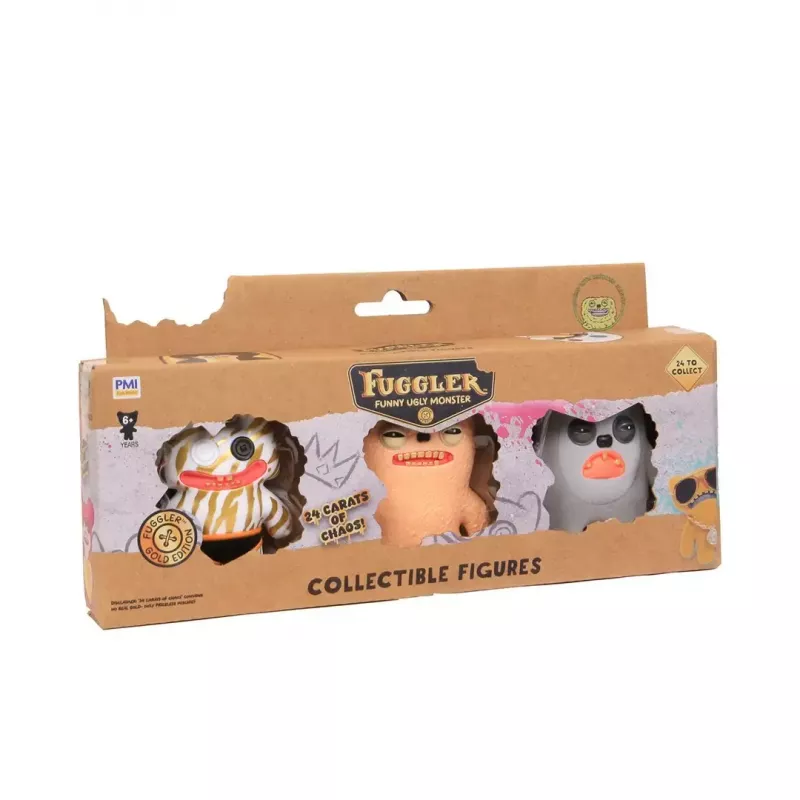 Darbības figūriņu komplekts p.m.i kids world FUGGLER S3 Gold Edition – 3 iepakojumā, dažādas figūriņas