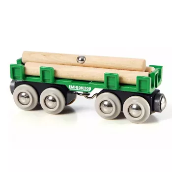 Ravensburger BRIO kokmateriālu iekraušanas vagons modeļu dzelzceļa piederums, 4 gab., daudzkrāsains