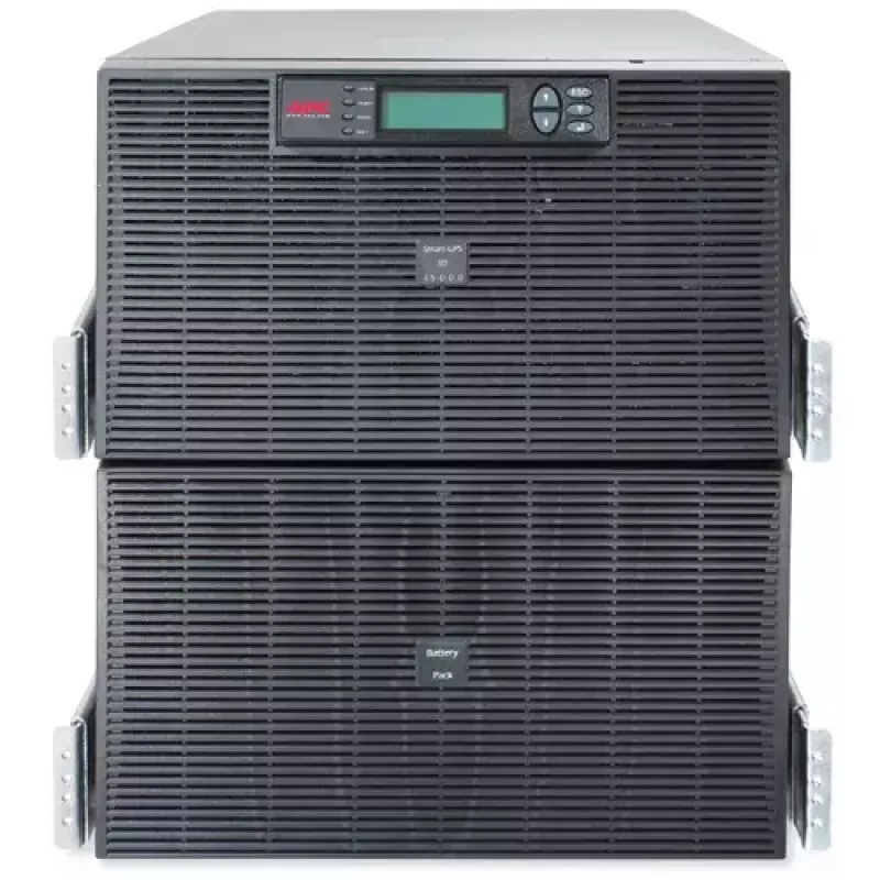 APC Smart-UPS RT 15kVA, 230/400V, LCD, statīva montāža, 12U, 2x IEC pārejas kabeļi un 8x IEC 60320 C19 ligzdas