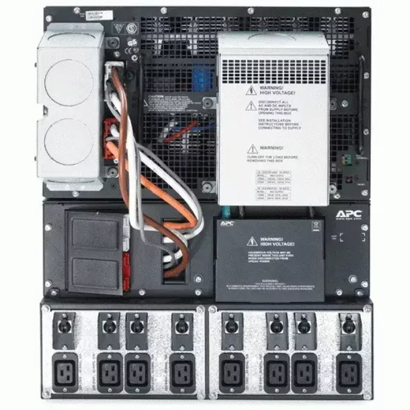 APC Smart-UPS RT 15kVA, 230/400V, LCD, statīva montāža, 12U, 2x IEC pārejas kabeļi un 8x IEC 60320 C19 ligzdas