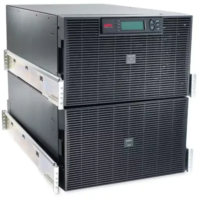 APC Smart-UPS RT 15kVA, 230/400V, LCD, statīva montāža, 12U, 2x IEC pārejas kabeļi un 8x IEC 60320 C19 ligzdas