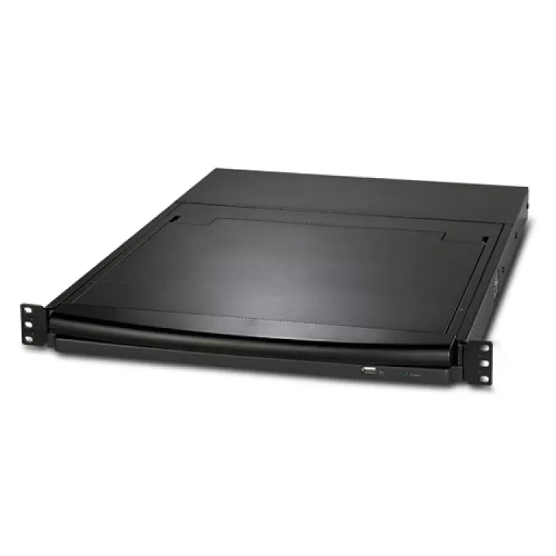 APC 17 collu statīva LCD konsole ar integrētu 8 portu analogo KVM slēdzi