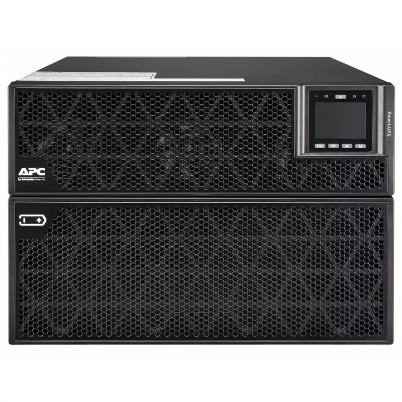 APC Smart-UPS On-Line, 15kVA/15kW, Rack/Tower, 230V/380V...415V, Cietā vada 5 dzīslu (3P+N+E)+3 dzīslu (1P+N+E), Tīkla karte, Bez montāžas sliežu komplekta
