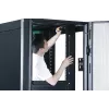 APC Easy Rack, 42U, melns, ar jumtu, riteņiem, kājiņām, 4 kronšteiniem un sānu paneļiem, bez apakšas, 1991A x 600P x 800D mm