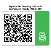 APC Back-UPS Pro for Gaming, 2200VA/1320W, Tower, 230V, 2x UK and 2x IEC C13 outlets, RGB Lights, Pure Sine Wave, Midnight (Melns)