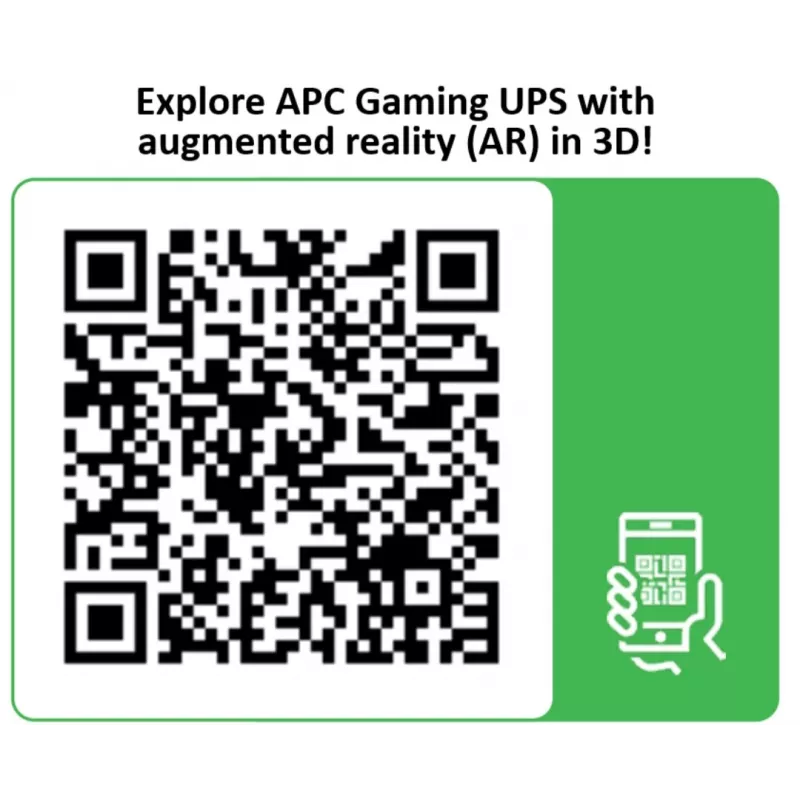 APC Back-UPS Pro for Gaming, 2200VA/1320W, Tower, 230V, 2x UK and 2x IEC C13 outlets, RGB Lights, Pure Sine Wave, Midnight (Melns)