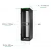 APC NetShelter SX Servera plaukts 2. paaudze, 45U, 2124A x 600P x 1070D mm, ar sāniem, melns