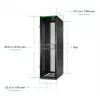 APC NetShelter SX Serveru skapis Gen 2, 45U, 2124A x 600P x 1200D mm, ar sāniem, melns